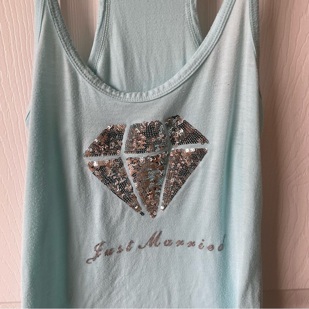 Victoria’s Secret Racerback Tank Top “Just Married” Size Small